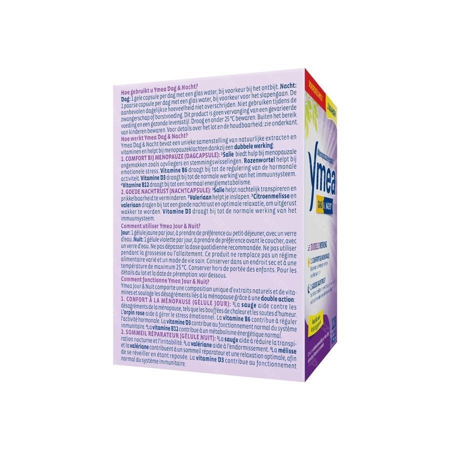 Ymea Dag & Nacht Voedingssupplement Menopauze 128 Capsules