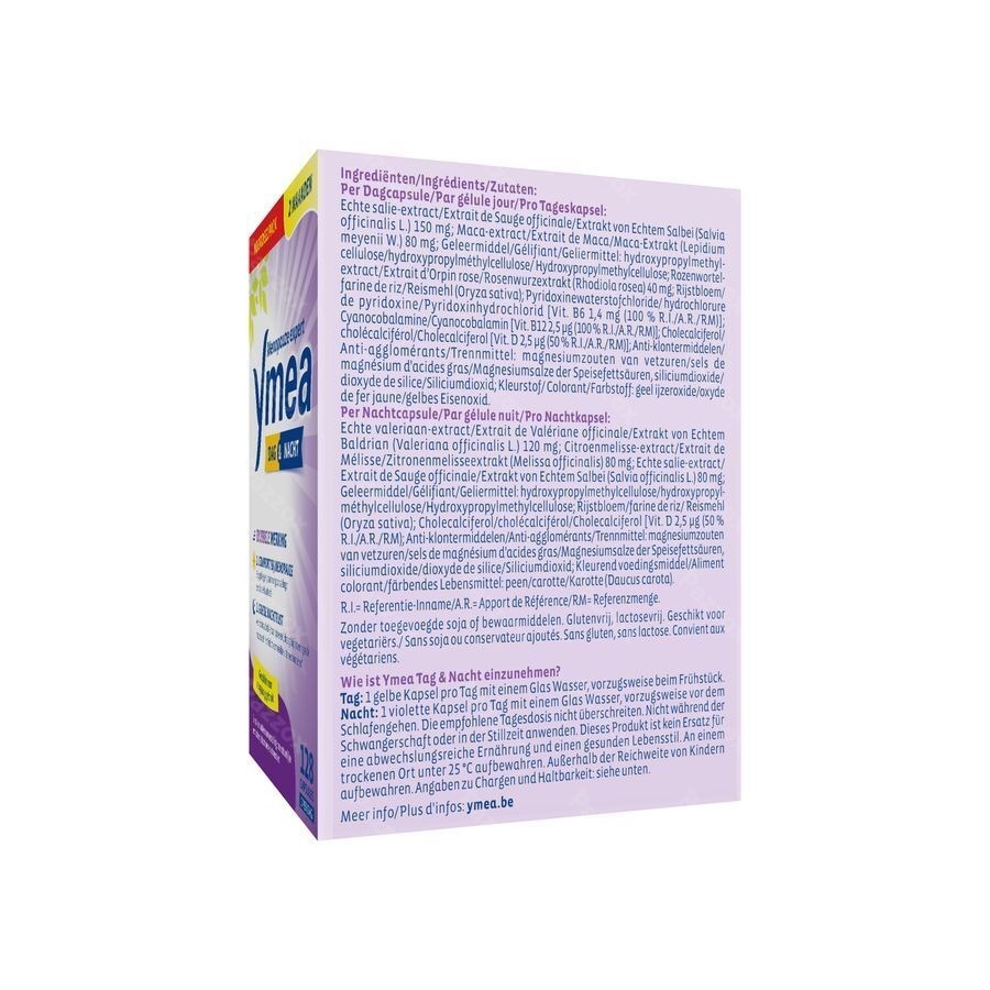 Ymea Dag & Nacht Voedingssupplement Menopauze 128 Capsules