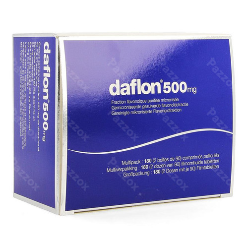 Daflon 500mg Bloedsomloop/Aambeien 180 Tabletten