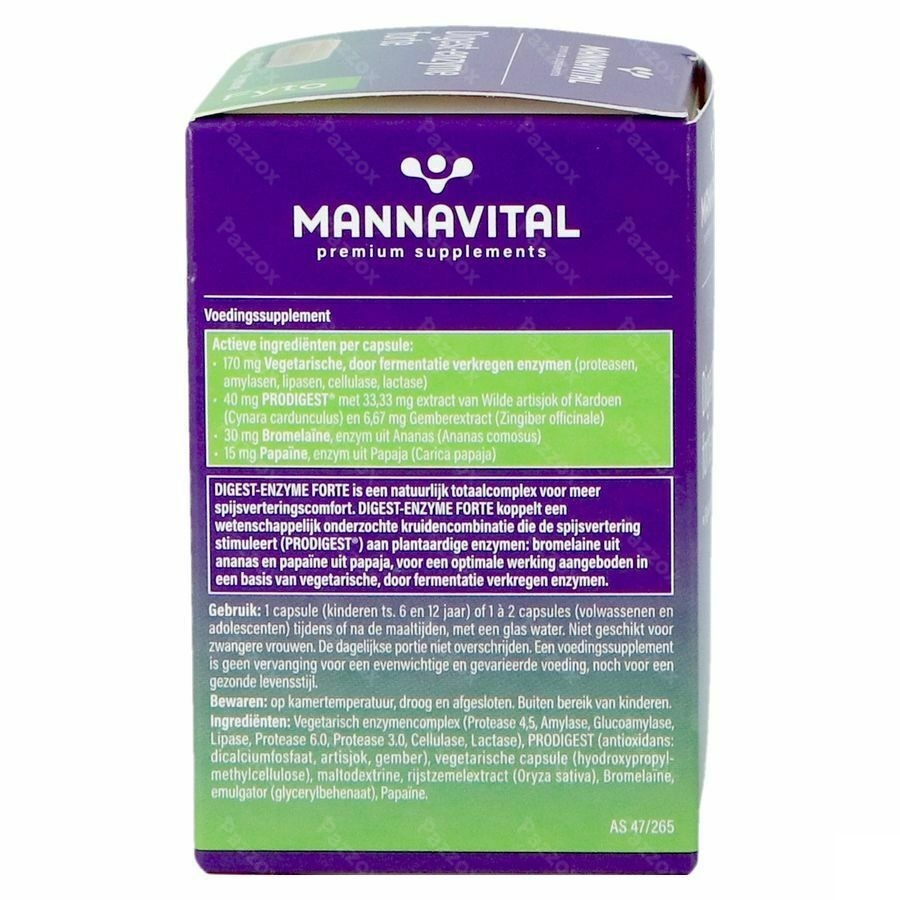 Mannavital Digest Enzyme Forte V-caps 60