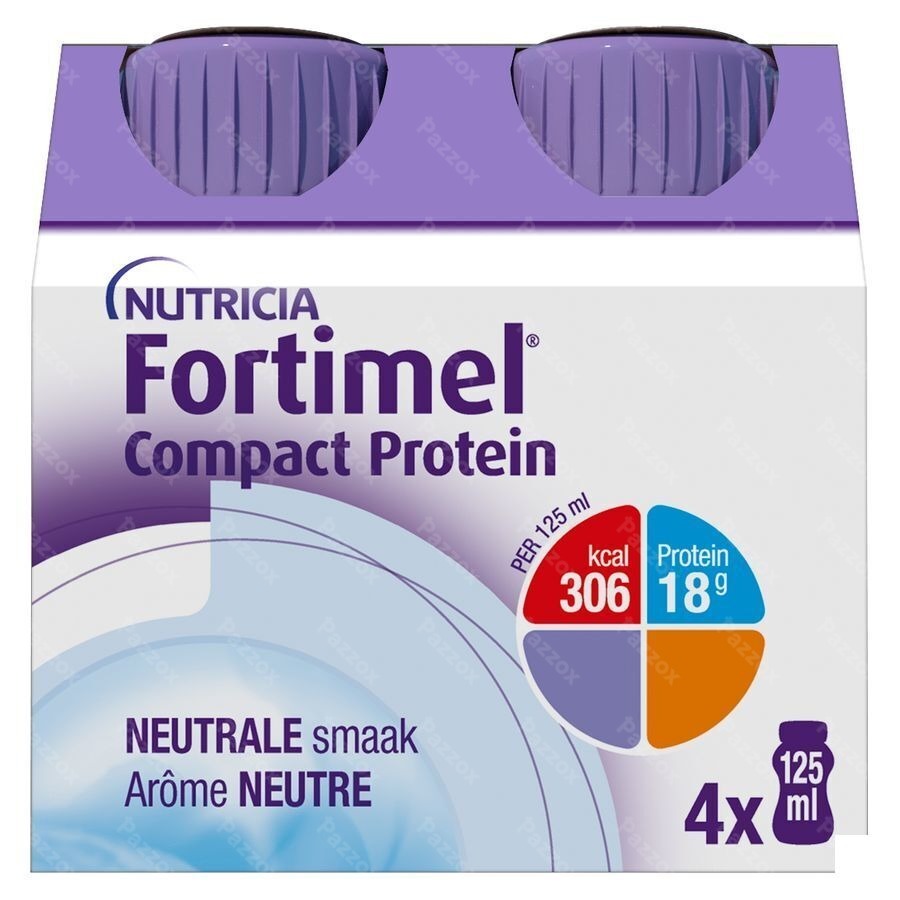 Fortimel Compact Protein Neutraal Flesjes 4x125 ml
