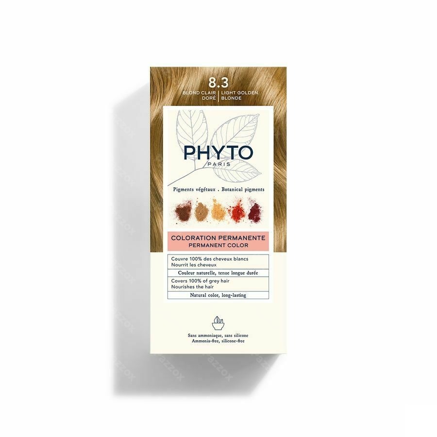 Phytocolor Permanente Haarkleuring 8.3 Goud Lichtblond Intens en Natuurlijke Kleur