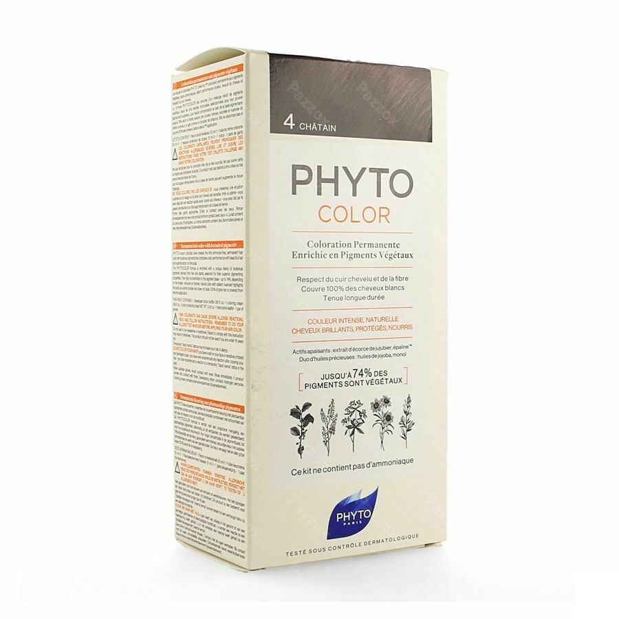 Phytocolor Permanente Haarkleuring 4 Chatain Intense en Natuurlijke Kleur
