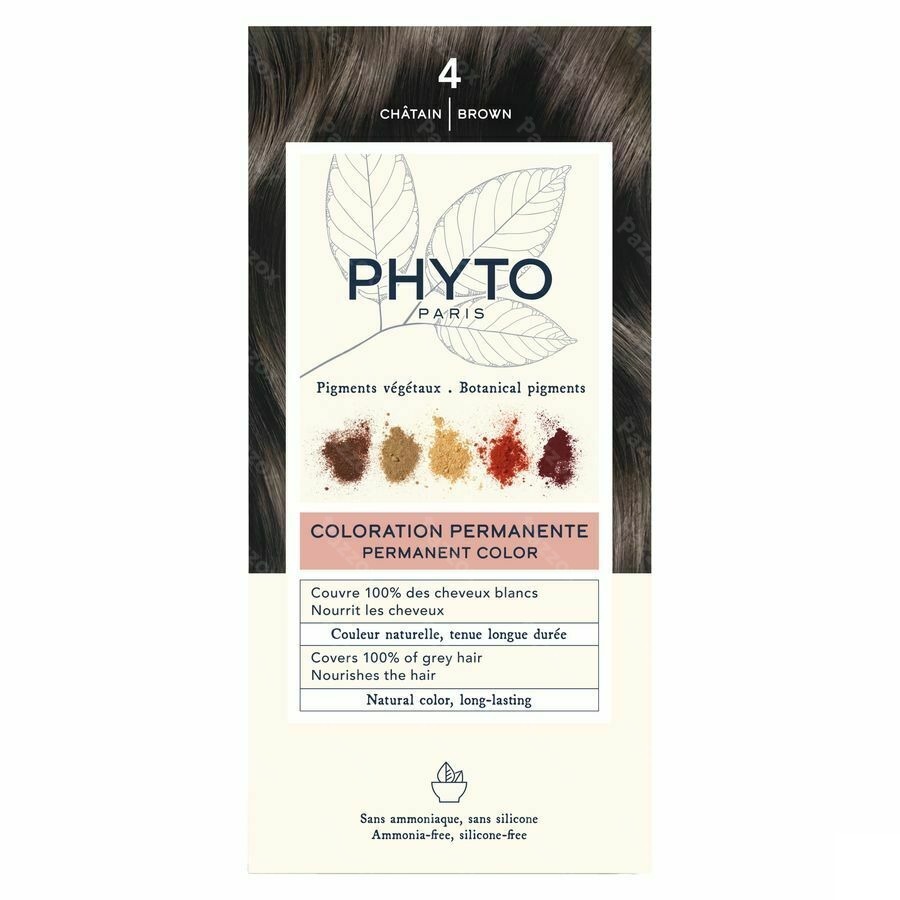 Phytocolor Permanente Haarkleuring 4 Chatain Intense en Natuurlijke Kleur