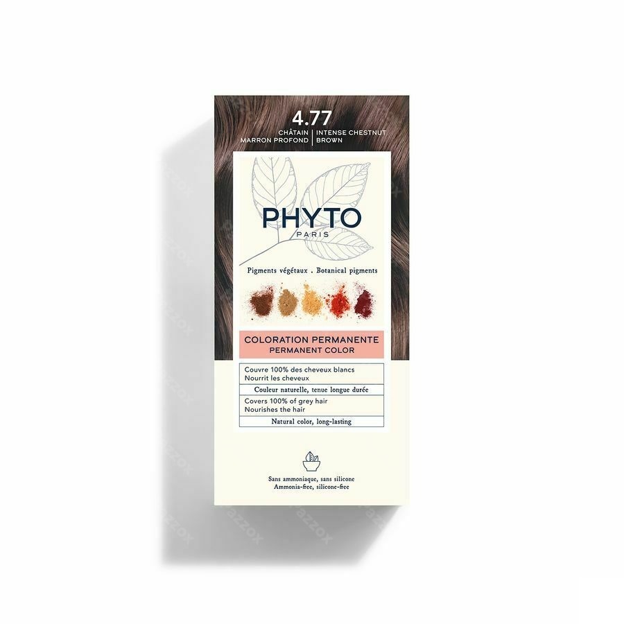 Phytocolor Permanente Haarkleuring 4.77 Chatain Marron Profond Intense en Natuurlijke Kleur