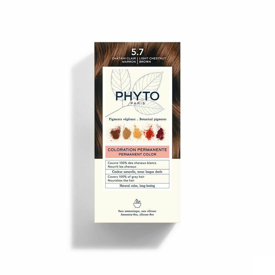 Phytocolor Permanente Haarkleuring 5.7 Chatain Clair Marron Intense en Natuurlijke Kleur afbeelding 1