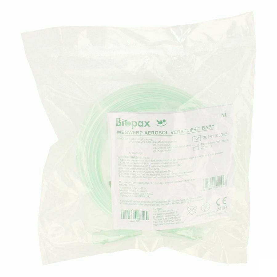 Biopax Aerosol Kit Baby Wegw. (mask+verst+tube 2m) HS50180