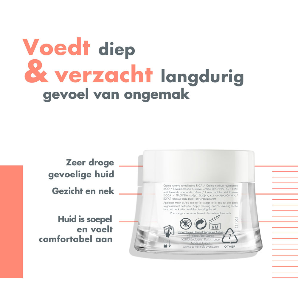 Avène Les Essentiels Rijke Revitaliserende Voedende Crème 50ml