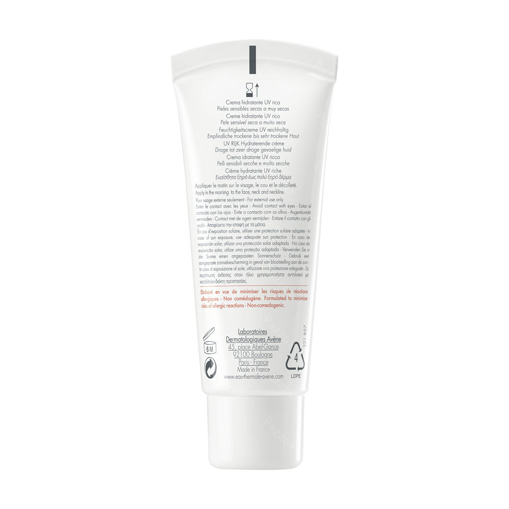Avene Hydrance Uv Rijk Hydraterende Creme 40ml