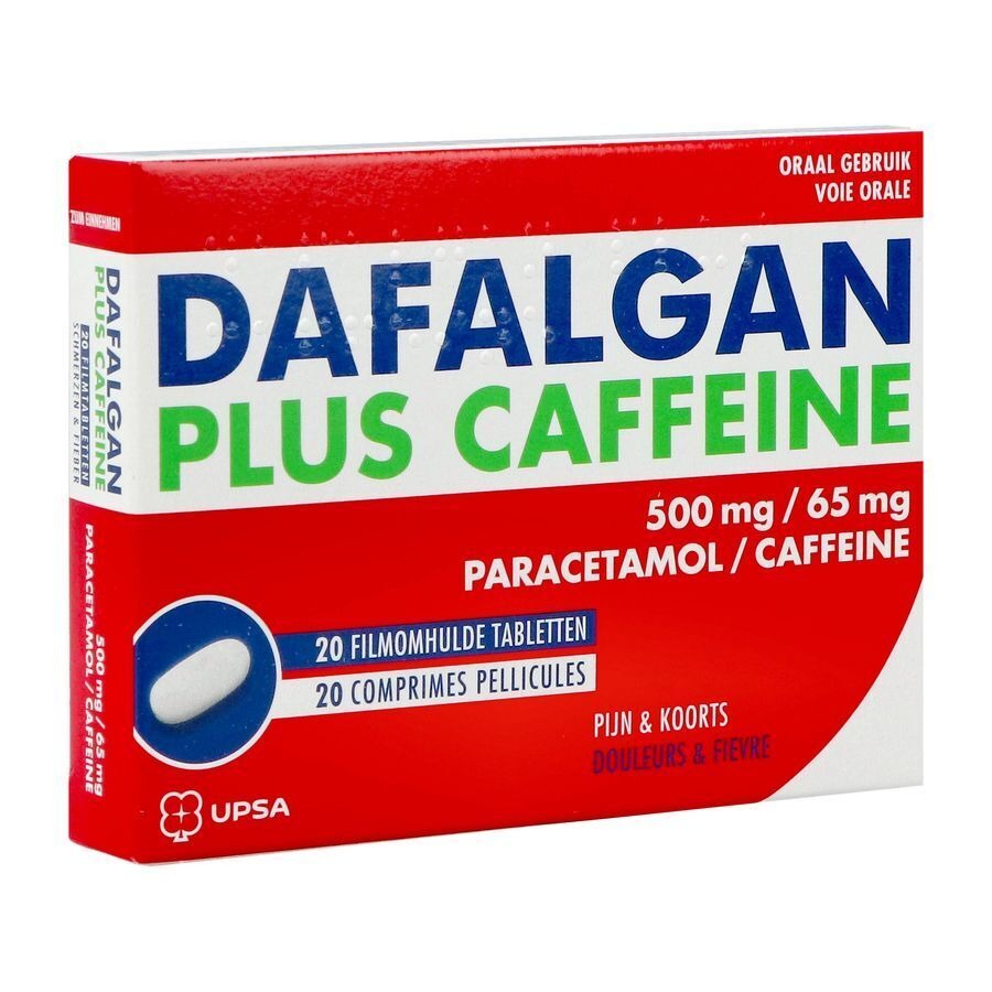 Dafalgan Plus Caffeïne 500mg/65mg 20 Tabletten