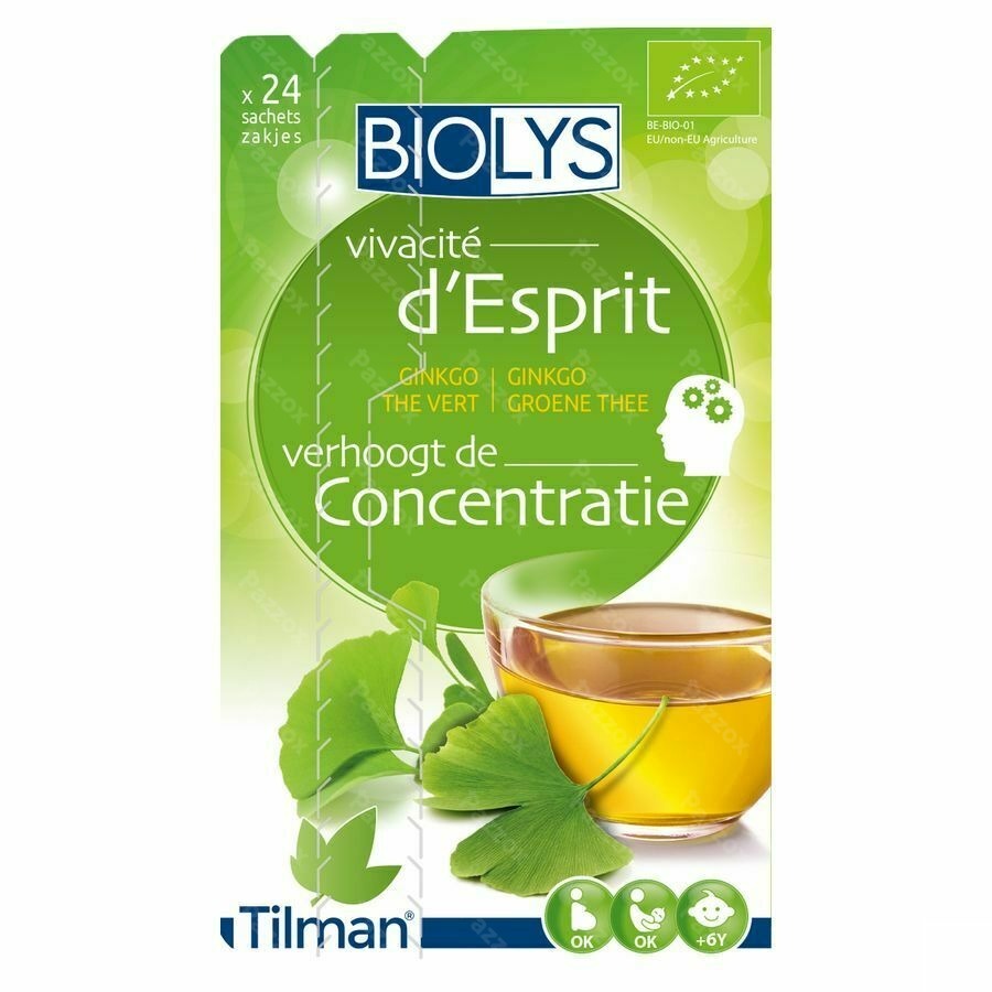 Biolys Ginkgo Groene Thee Sach 24