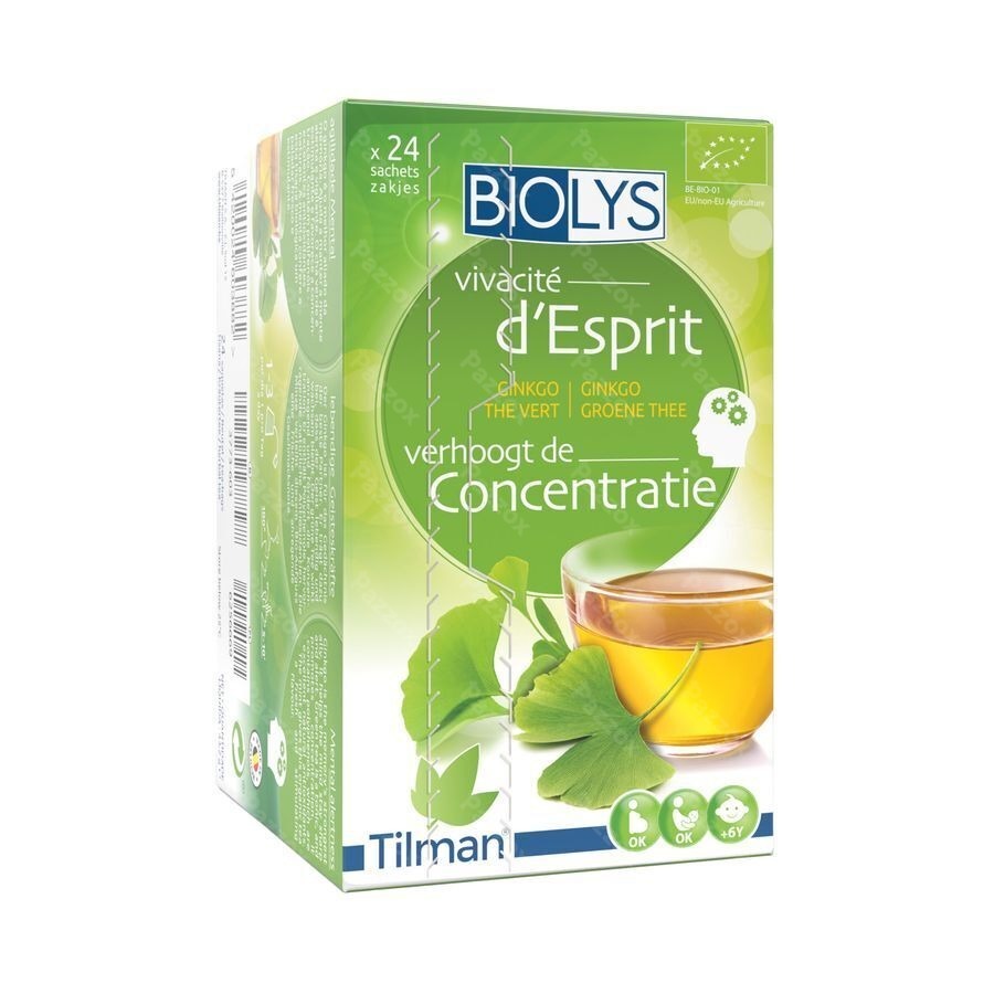 Biolys Ginkgo Groene Thee Sach 24