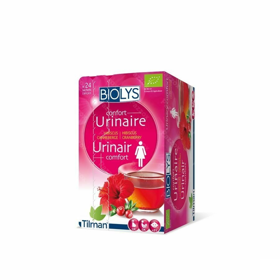 Biolys Thee Urinair Comfort Hibiscus Cranberry 24 Zakjes