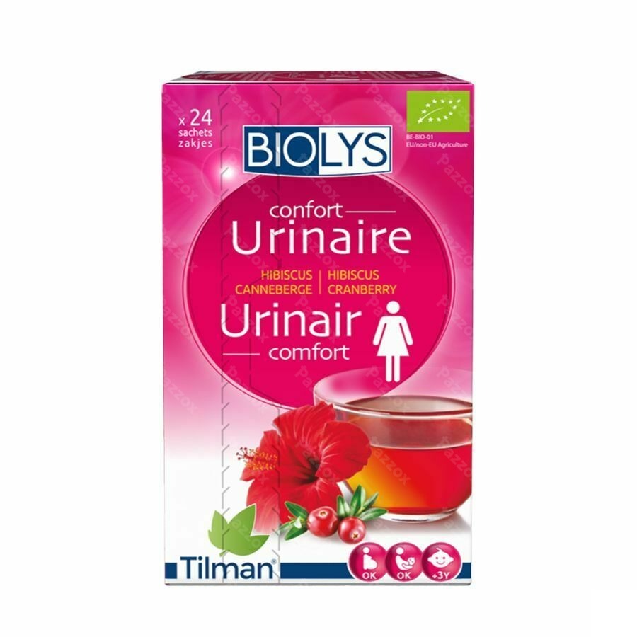 Biolys Thee Urinair Comfort Hibiscus Cranberry 24 Zakjes