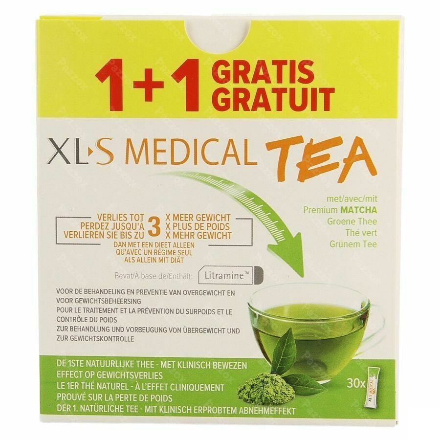 Xls Medical Tea 30 Zakjes 1+1 Gratis Promo