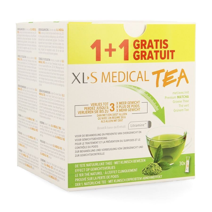 Xls Medical Tea 30 Zakjes 1+1 Gratis Promo