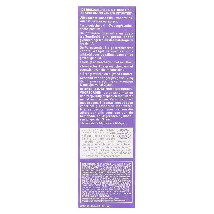 Puressentiel Intieme Hyg. Zachte Wasgel Bio 500ml