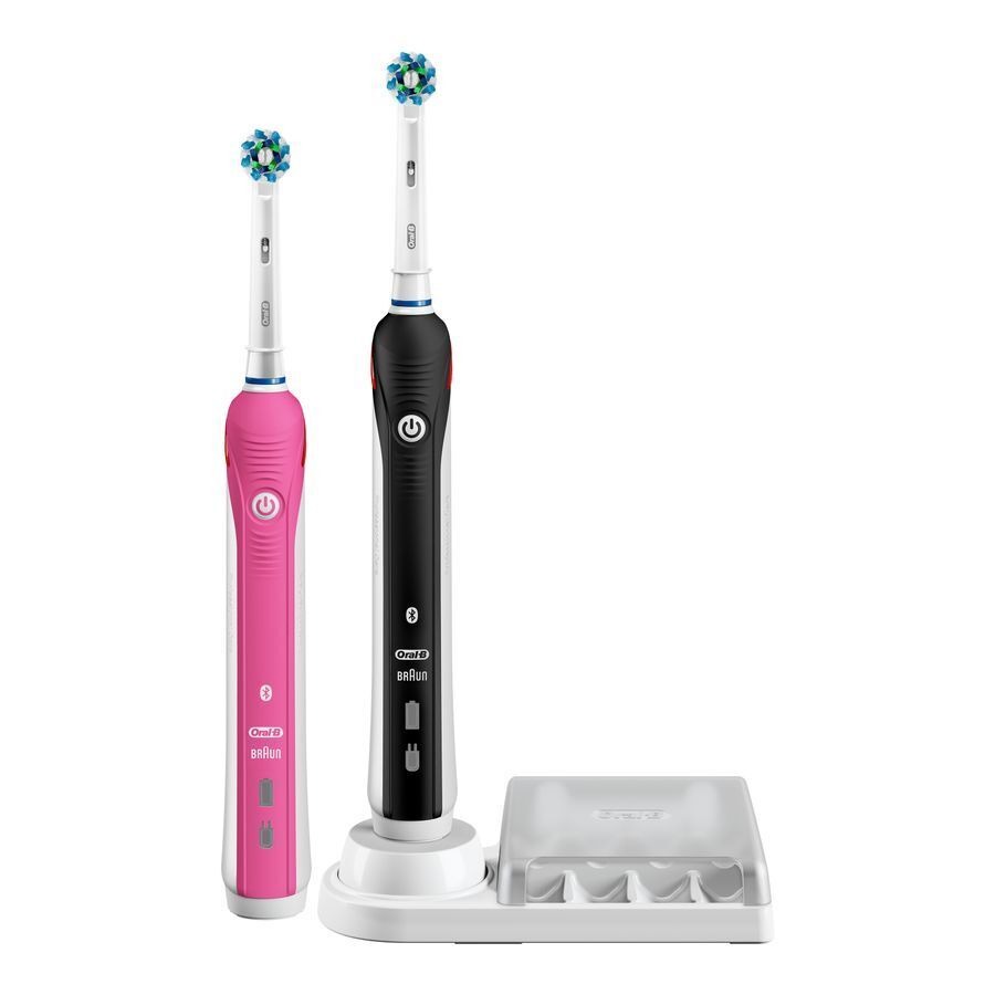 Oral-B Smart 4 Electrische Tandenborstel Duo Pack Zwart en Roze