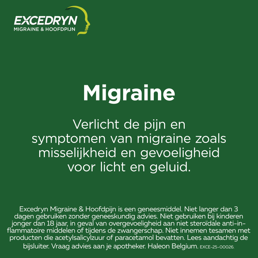 Excedryn Migraine en Hoofdpijn 30 Tabletten 