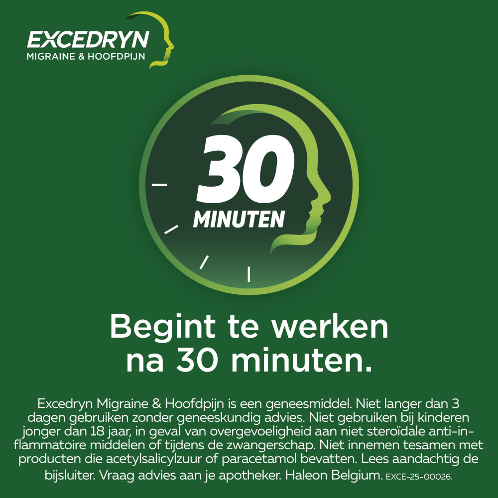 Excedryn Migraine en Hoofdpijn 30 Tabletten 