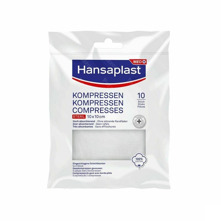 Hansaplast Gaaskompres Zacht 50 Stuks