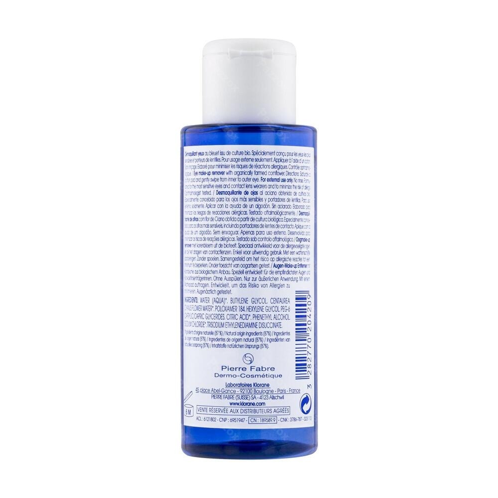 Klorane Korenbloem Make-up Remover Ogen 100ml