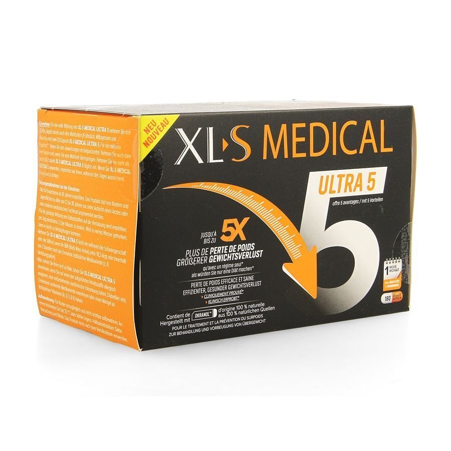 XL-S Medical Ultra 5 Voedingssupplement Gewichtsverlies 180 Tabletten