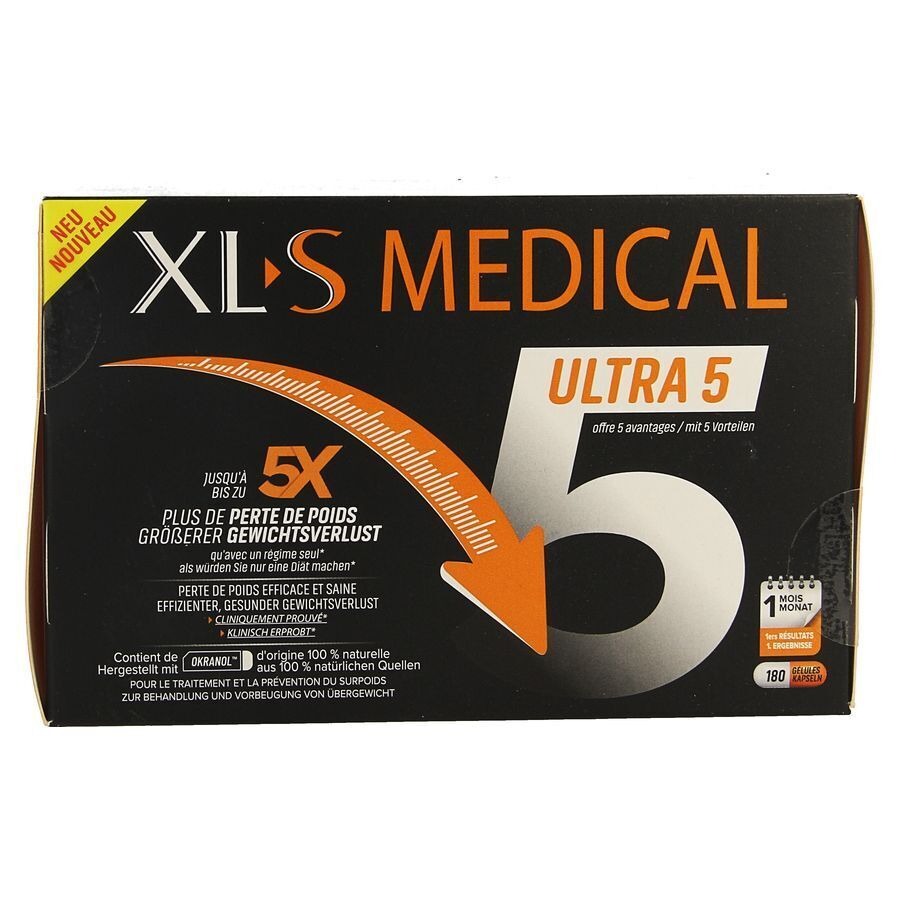 XL-S Medical Ultra 5 Voedingssupplement Gewichtsverlies 180 Tabletten