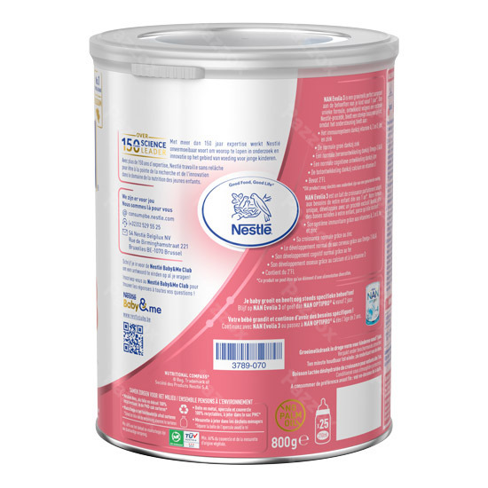 Nan Evolia 3 Groeimelk Baby 1+ Jaar 800g