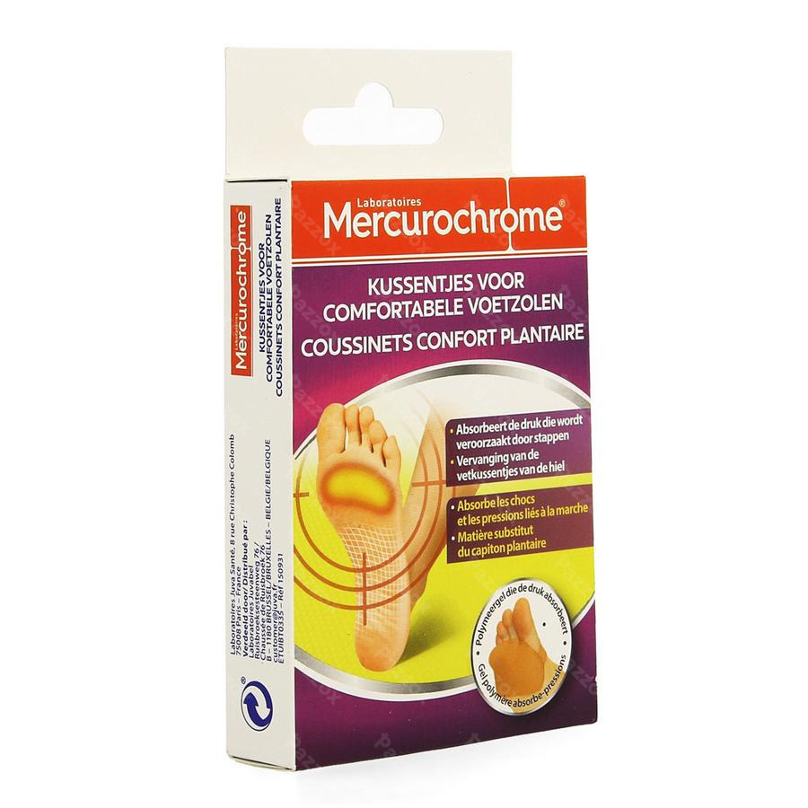 Mercurochrome Kussentjes Comfortabele Voetzolen