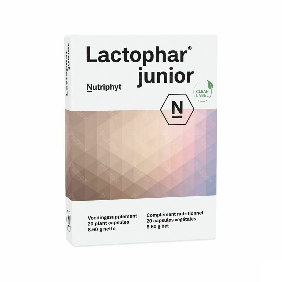 Nutriphyt Lactophar Junior 20 Capsules