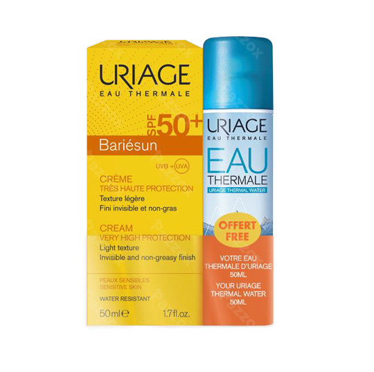 Uriage Bariesun Spf 50+ 50ml Met Gratis Thermaal Water 50ml