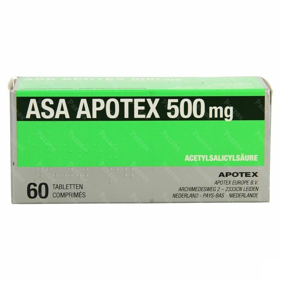 Asa Apotex 500mg Comp 60 X 500mg