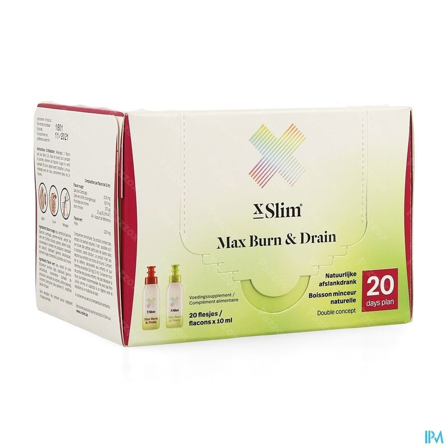 X-slim Burn+drain Fl 20x10ml