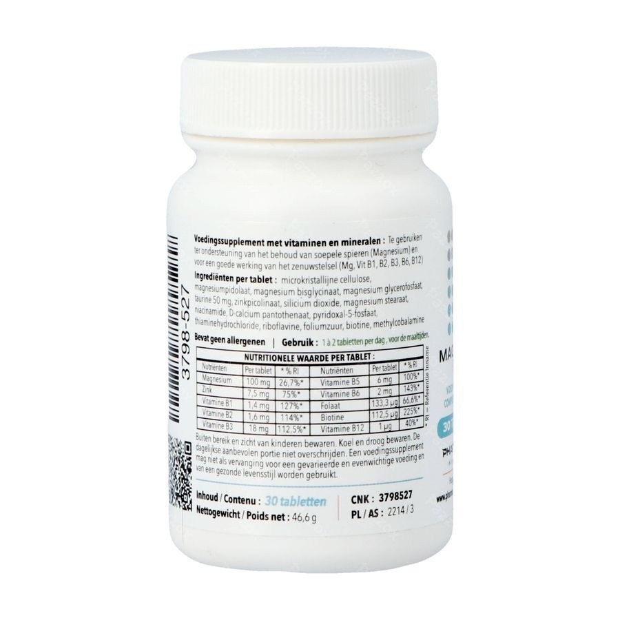 Magnesium Plus Comp 30 Pharmanutrics