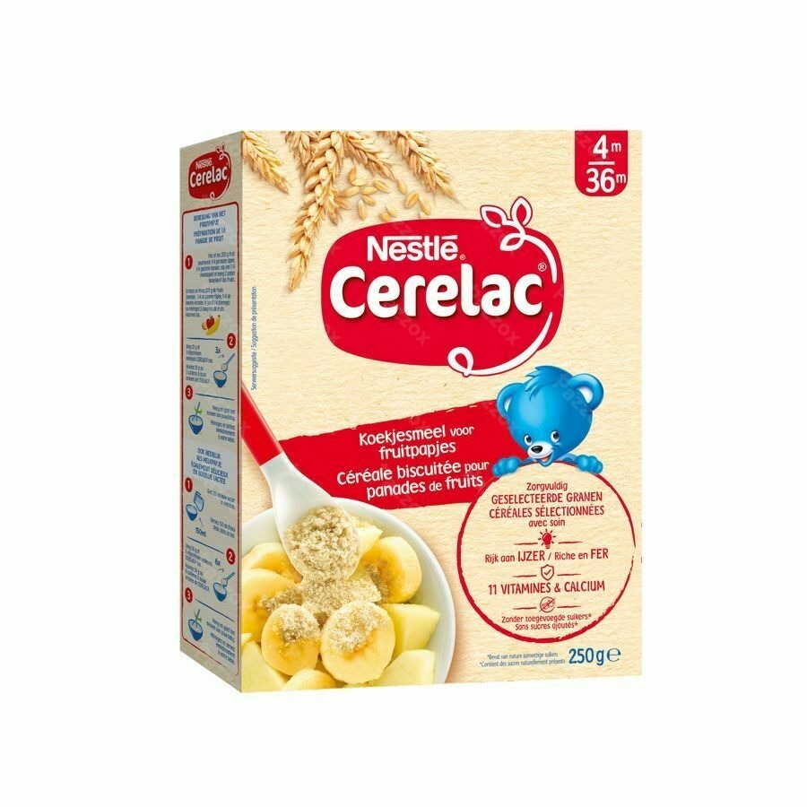 Nestle Cerelac Granen Biscuitkruimeltjes Baby 4+ Maanden 250g