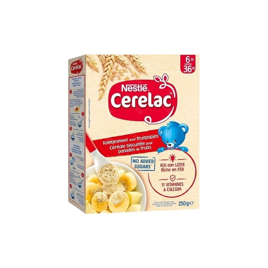 Nestle Cerelac Granen Biscuitkruimeltjes Baby 4+ Maanden 250g