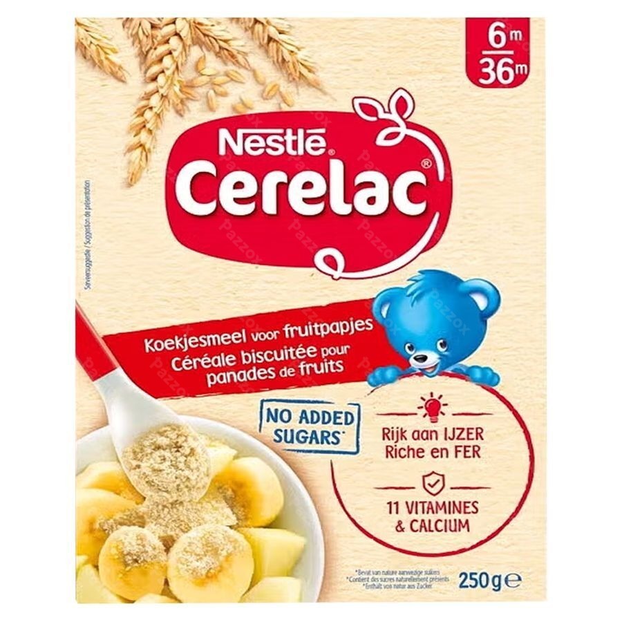 Nestle Cerelac Granen Biscuitkruimeltjes Baby 4+ Maanden 250g