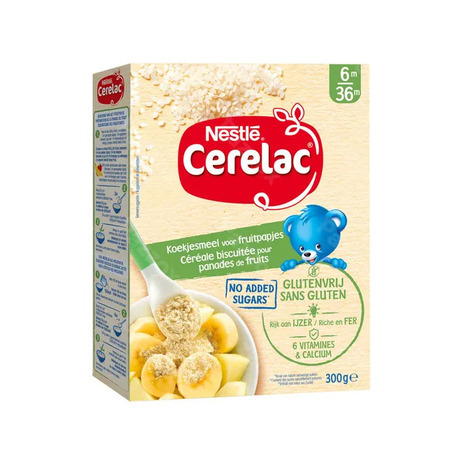 Nestle Cerelac Koekjesmeel Glutenvrij 6+ Maanden 300g