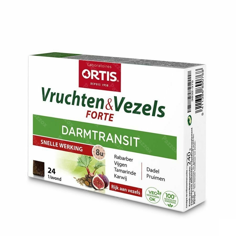 Ortis Vruchten & Vezels Forte Blokje 24