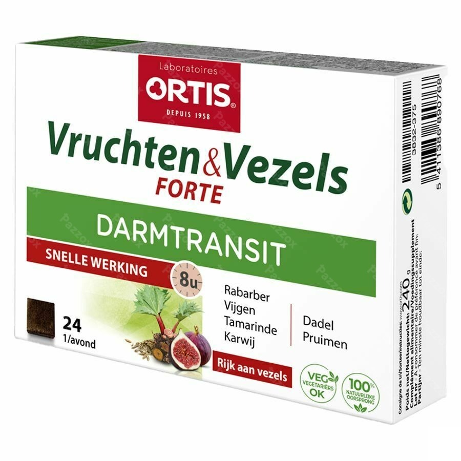 Ortis Vruchten & Vezels Forte Blokje 24