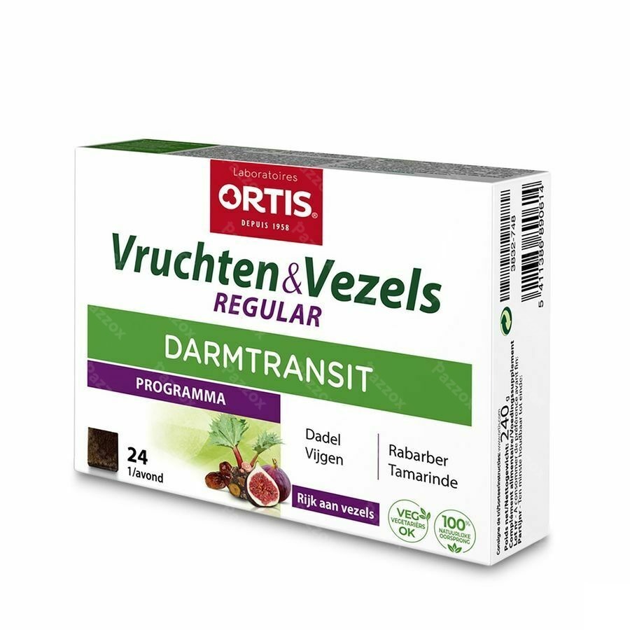 Ortis Vruchten & Vezels Regular Blokjes 24