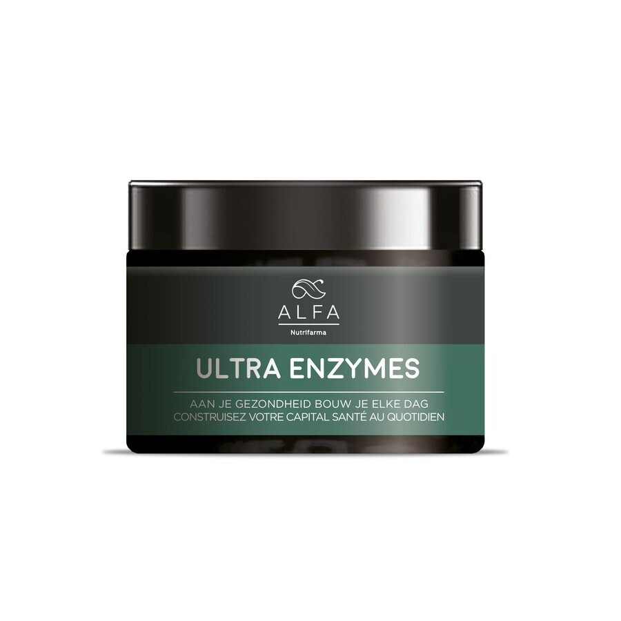 Nutrifarma Alfa Ultra Enzymes Voedingssupplement Spijsvertering 120 Vcaps 