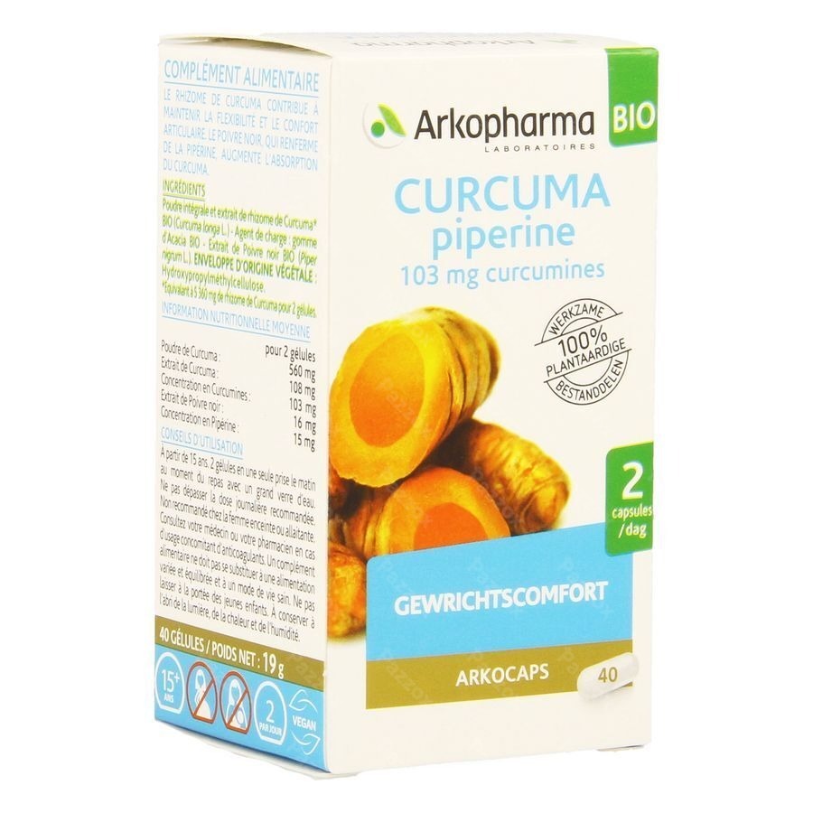 Arkocaps Curcuma Piperine Bio 40 Capsules 
