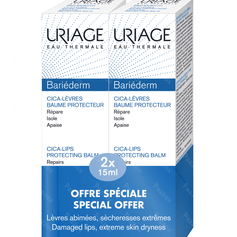 Uriage Bariederm Lippenbalsem Tube 2x15ml Promo