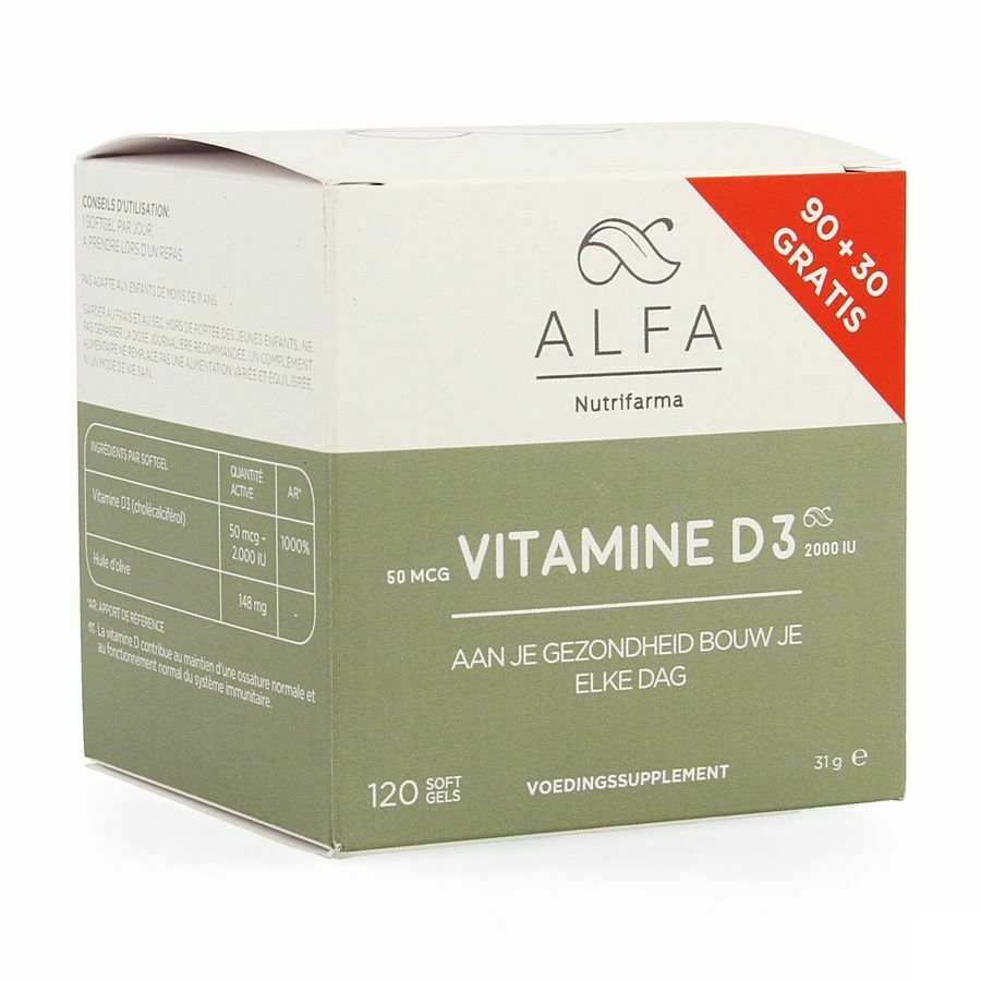 Alfa Vitamine D3 2000 IU 120 Softgels