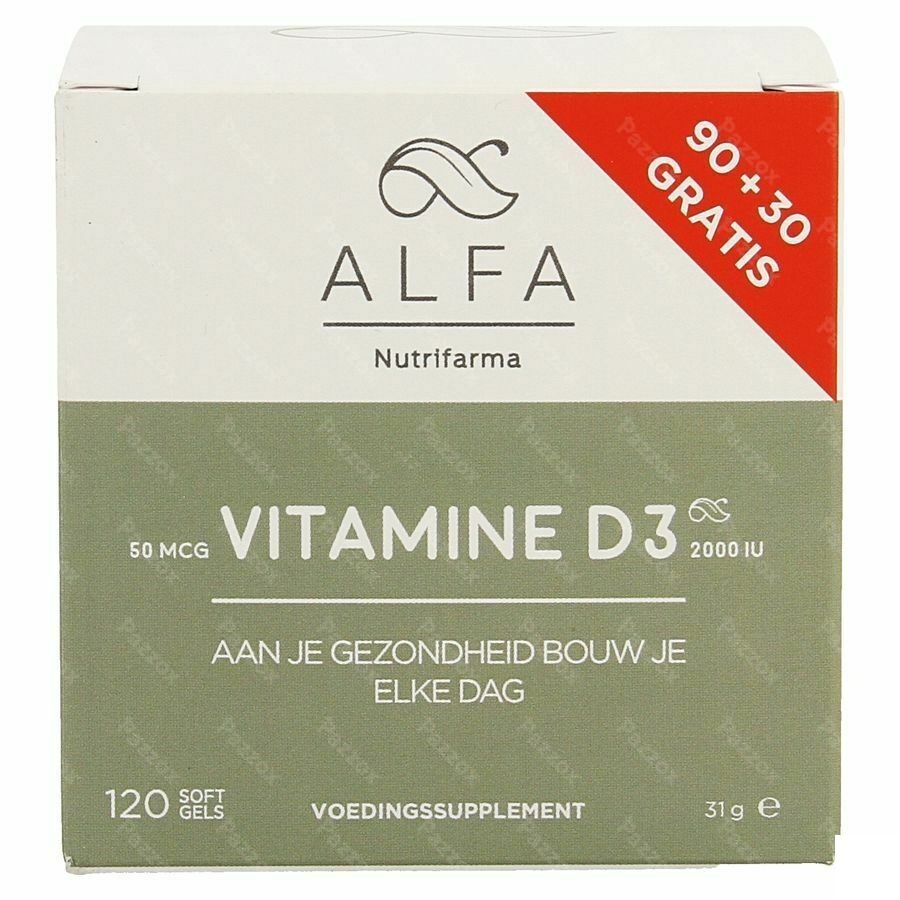 Alfa Vitamine D3 2000 IU 120 Softgels