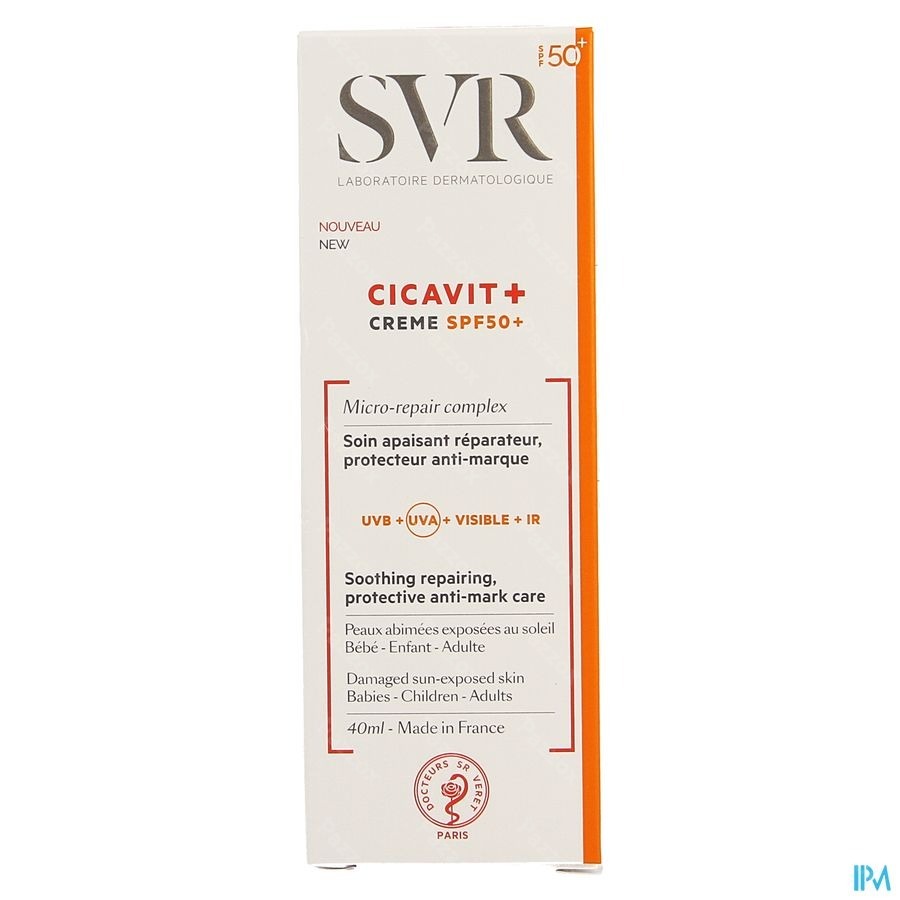SVR Cicavit+ Herstllende Crème SPF50+ Tube 40ml