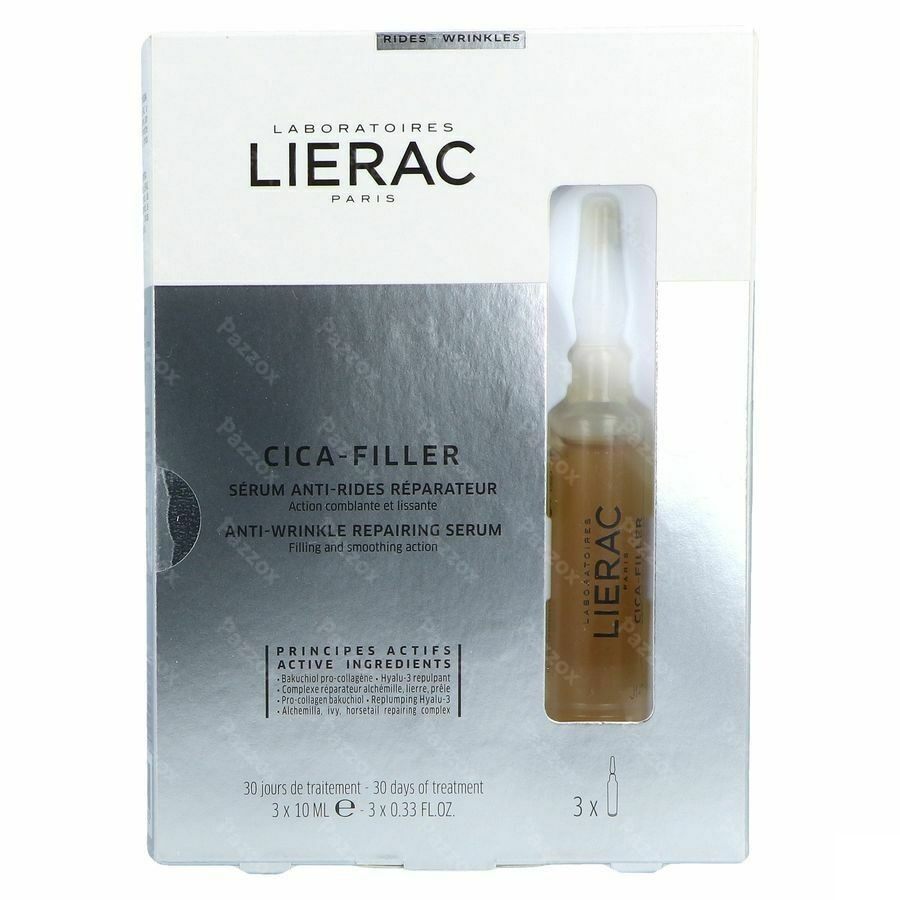 Lierac Cica Filler Serum A/rimpel Herst.amp 3x10ml