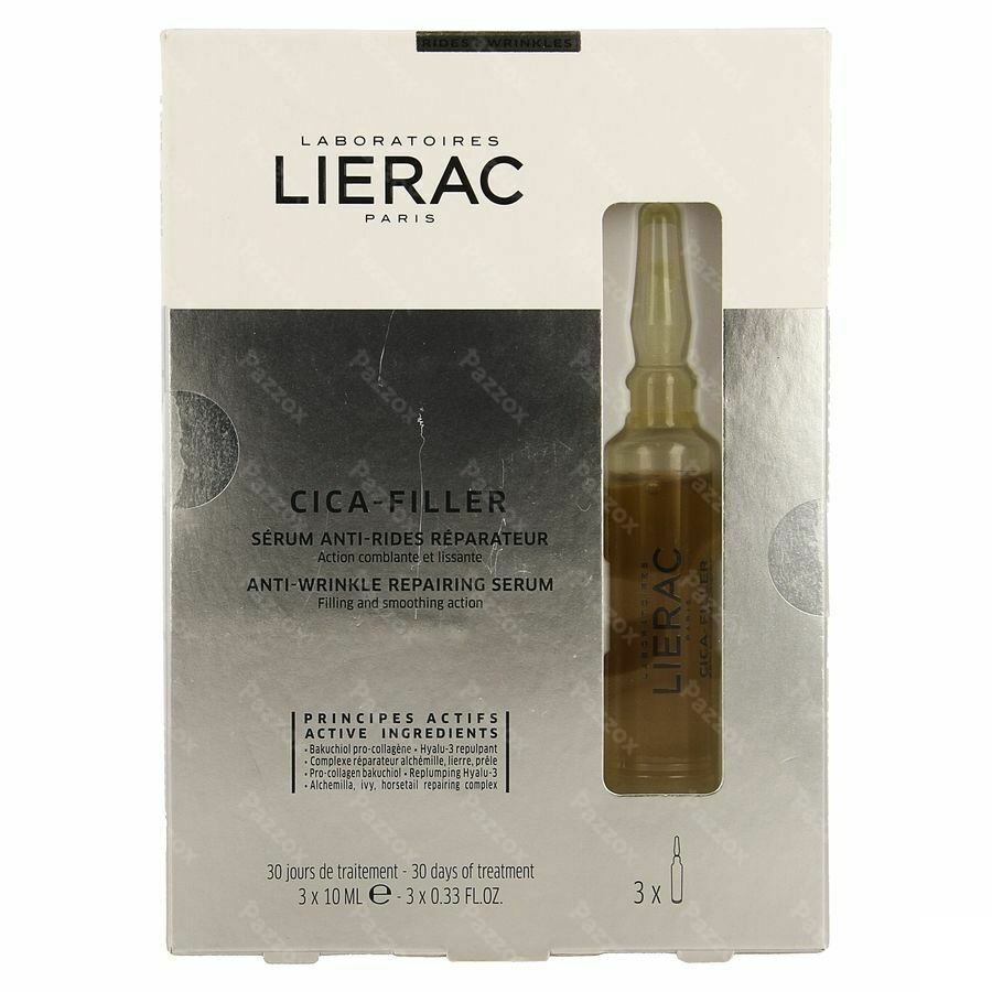 Lierac Cica Filler Serum A/rimpel Herst.amp 3x10ml
